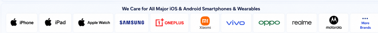GoRepair supported smartphone and wearable brands